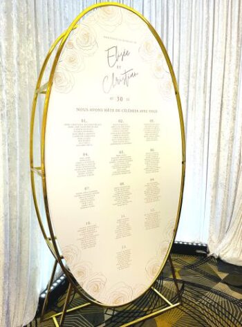 Gold Oval Sign Holder